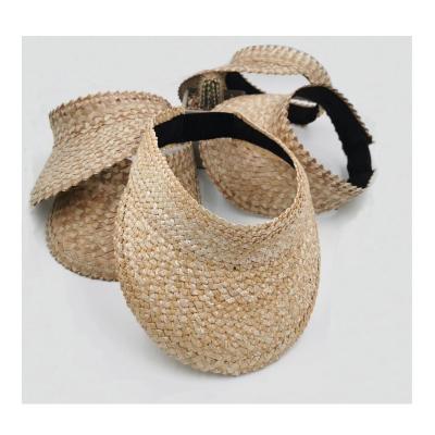 China Wholesale Women Straw Hat Beach Eco-Friendly Natural Straw Sun Visor High Quality Summer Hats for sale