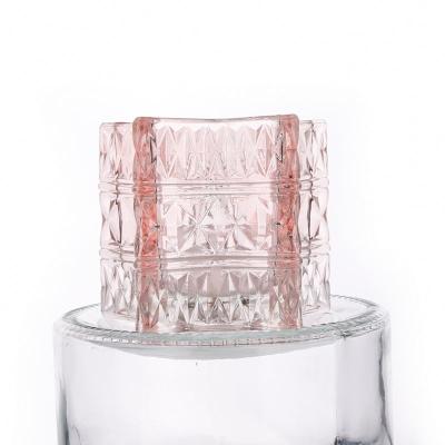 China Home Decoration Clear Cylinder Glass Candle Holder for sale