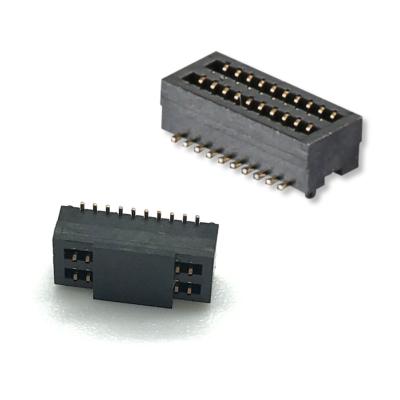 China UL94V-0 BTB Connector 0.8 mm H5.2 Dual Pitch Slot Widened Female Board To Board Connector for sale