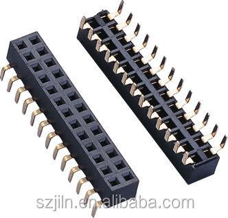 China Wholesale High Quality Double Row Lower Right Entry PCB Female Pitch 2.54mm Header for sale