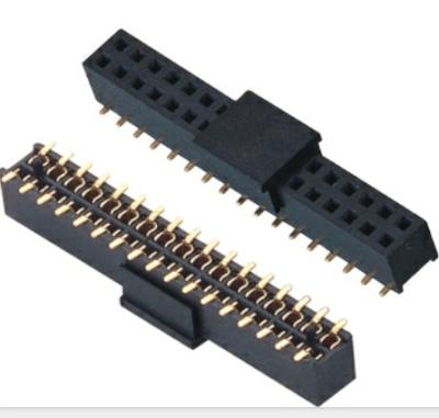 China PCB 2.54mm female header with cap china connector with double row smt for sale