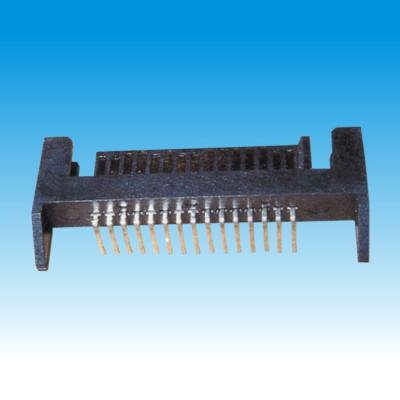 China 180 angle DIP type 15pins male header right angle sata connector with dual locator JiLN for sale