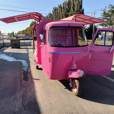 China Vegetable processing factory Piaggio monkey food truck tricycle food cart electric bike fast food truck for sale for sale