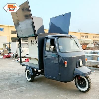 China Vegetable Processing Plant New Style Tuk Tuk Three Wheels Piaggio Monkey Food Truck Tricycle Food Cart Outdoor Mobile Food Truck For Sale for sale