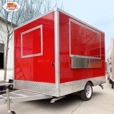 China Cheap outdoor mobile food trailer ice cream vegetable processing plant snack kitchen food truck hot dog food carts for sale for sale