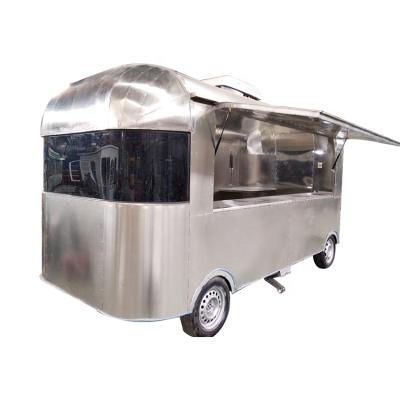 China Modern Style Airstream Vegetable Processing Plant Food Truck Outdoor Movable Fast Food Trailer Snack Machines Cart For Dubai for sale