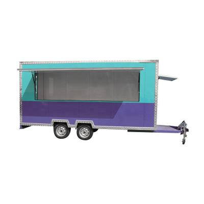 China Mobile Vegetable Processing Plant Food Truck Galvanized Truck Food Trailer FO Deep Fryer Food Cart For Sale for sale