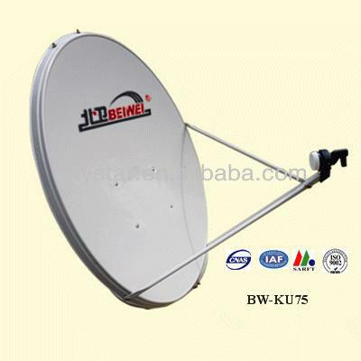 China Steel Board Ku Band Satellite Dish Reflector Antenna 75*80cm for sale