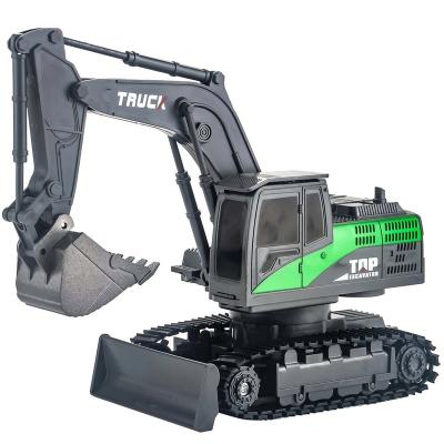 China NO Remote Control Excavator Toy 13 Years Old KidsBoys Hydraulic Haulers Digger Toys Gift For 3 - 10 Channel RC Construction Vehicles for sale