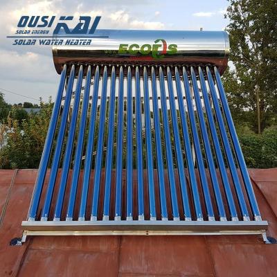 China Outdoor Rooftop Low Pressure Stainless Steel Solar Water Heaters for sale