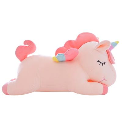 China 2022 Unicorn Plush Pillow Toy Rainbow Flying Horse Stuffed Animals Comforter Toy/Decoration/Gift/Gift/Gift for Girls for sale