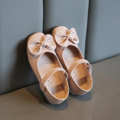 China 2021 Hot Children's Spring Shoe New Fashion Girls Princess Shoes Waterproof and Autumn Cute Bow Casual Small for sale