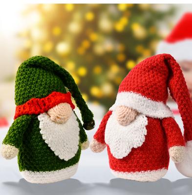 China Fashion Simple Hot Sale 18*9*6cm Christmas Gnome Christmas Ornaments Santa Claus Knit Doll Swedish Stuffed Gnome Home Decor for sale