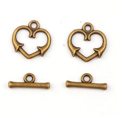 China DIY Jewelry Findings Accessories New Antique Heart Color OT Toggle Connectors Bracelet Bronze Necklace Clasps DIY Jewelry Findings Accessories for sale