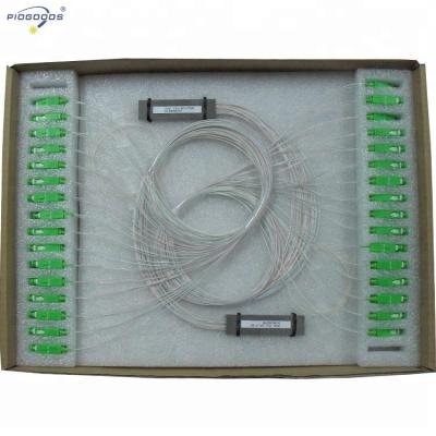 China FTTH 1x32 PLC Fiber Optic Splitter / Coupler With SC Connectors for sale