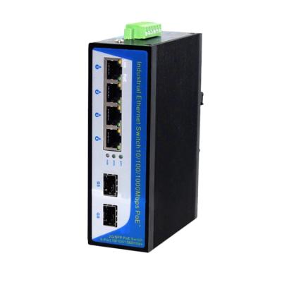 China Data Transmission Gigabit POE 2 SFP Ports 4 Ethernet Ports Fiber Optic Switch Supplement for IP Camera for sale