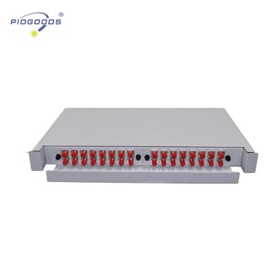 China 1U 12-24 Ports Indoor Rack Mounted Fiber Optic Distribution Frame, ODF, Terminal Box 450mm*320mm*height (1U-4U) for sale