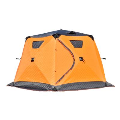 China Automatic Camouflage/Field Game Ultralarge 5-8 Person 5-8 Person Use Winter Keep Cotton Ice Fishing Tent Warm Thickened Portable Camping Tent for sale