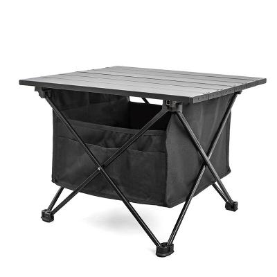 China Black Outdoor Foldable Storage Bag Contemporary Ultralight Folding Camping Table Camping Desk Camping Dinner Table BBQ Picnic Party Black for sale