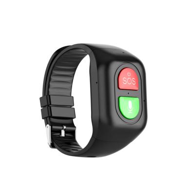 China Cheapest Automatic Black Waterproof GPS Watch SOS Smart Watch Elderly Home SOS GPS Watch With Sim Card for sale