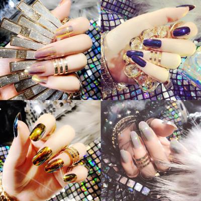 China Easy Apply 2021 New Style Nail Salon Suppliers Press On Nails Wholesale Price With Good Quality 24 Pcs Long Coffin Fake Nails for sale