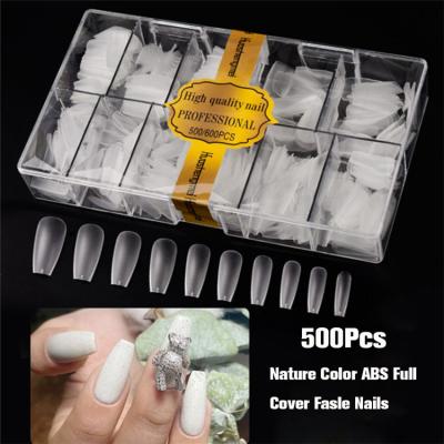 China 100% Brand New 500 DIY Nail Art Patches Box Full Cover Artificial Finger Nails False Nails for sale