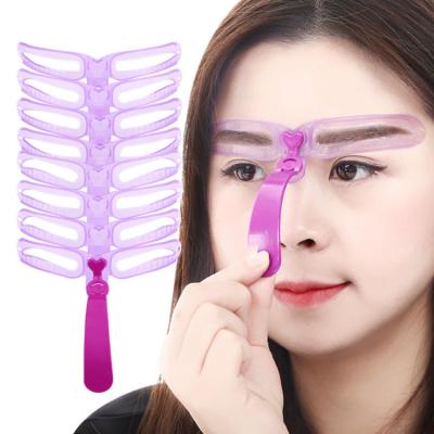 China Make Pretty New Permanent Eyebrow Makeup Eyebrow Ruler Kit Eyebrow Stencil Kit 8 Pairs Different Eyebrows Shape Stencil Kit Template Makeup for sale