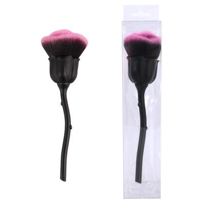 China Angular Blush Cosmetic Tool Nail Dust Brush Flower Clean Brush Flower Shaped Rose Make Up Brushes for sale