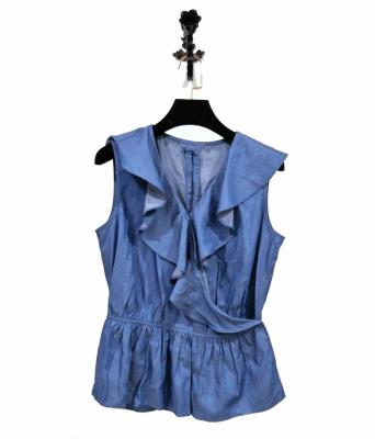 China China Clothing Factory Design Series Blue Shirt Women's Anti-pilling Cute Girl's Denim Top for sale