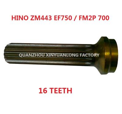 China STEEL SPLINE AXLE 16TEETH FOR HINO TRUCK ZM443 EF750 HINO 700 FM2P REAR AXLE DRIVE SHAFT for sale