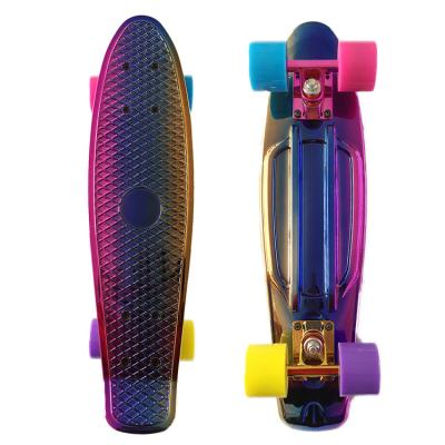 China High Quality Durable 4 Wheel Kid LED Flash Skateboard With PC Plastic Board for sale