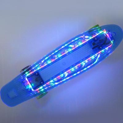 China Plastic Mini Cruiser Skateboard Full Light Up Deck LED Skateboard Instant Full Board For Adult Youth Beginner for sale