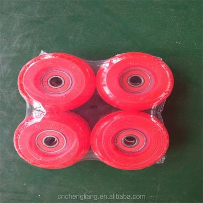 China High Quality PU PU Polyurethane Die Casting 60mm 70mm Longboard Skateboard Wheels for sale