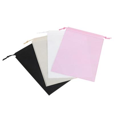 China Small Nice Various Colors Nylon Non Woven String PP Drawstring Bag Eco - Friendly for sale