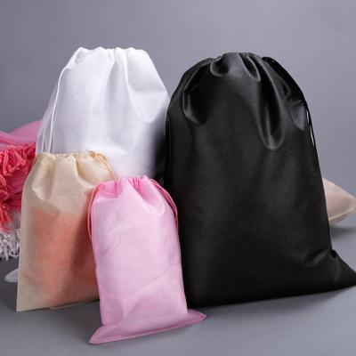 China Custom Reusable Eco-Friendly Non-Woven Non-Woven Drawstring Bag Cloth Dust Bag Shoes Cover Storage Pouch for sale