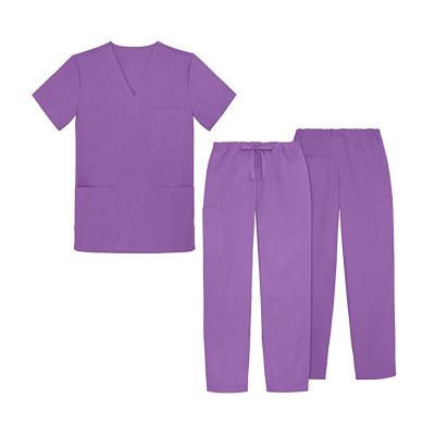 China Cheap V Neck China Factory Style New Stretch Scrubs Sets 5% Spandex  95% Polyester for sale