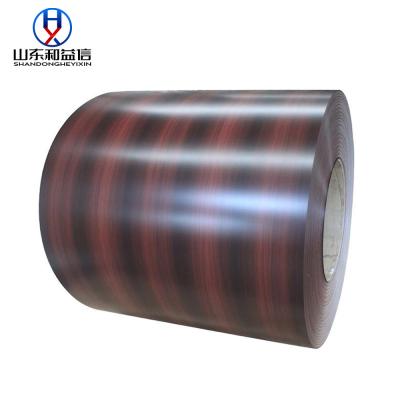 China Wood Grain Printed 0.45mm Color Steel Coil PPGI for sale