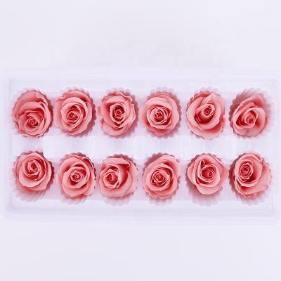 China Natural Fresh Rose Valentine Gifts Preserved Flowers In Box Preserved Roses Head 3-4cm For Decoration for sale