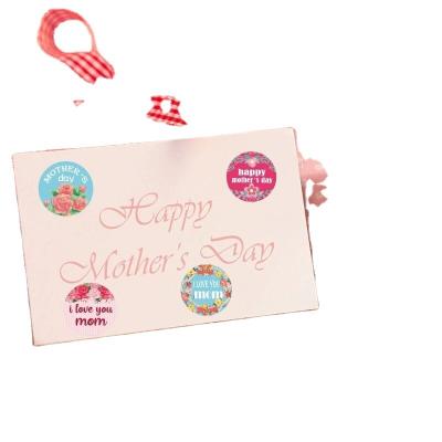 China 2022 Wholesale Hot Selling Popular Happy Mothers Day Stickers Envelope Sealing Sticker High Adhesive Rolls New Design For Gifts Decoration for sale