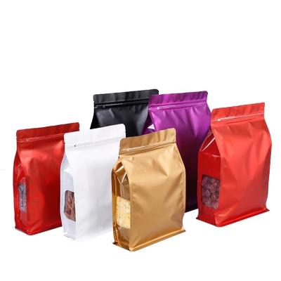 China Disposable Eight Sides Sealed Color Printed Logo Customized Stand Up Zipper Plastic Packaging Bag For Pet Food , Coffee for sale