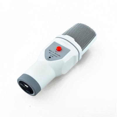 China Portable Handheld Karaoke Player Phone Microphone White Karaoke Microphone for Kids for sale