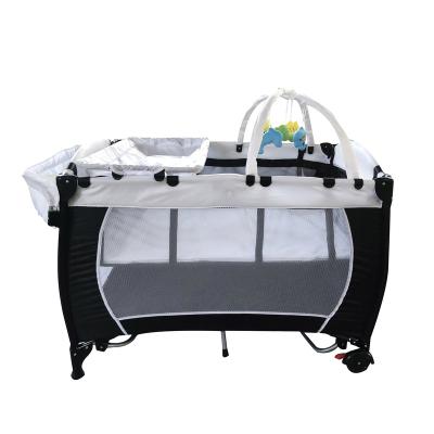 China P-09 Modern Newborn Baby Cot Playpen Foldable Playard For Baby Multifuncion for sale