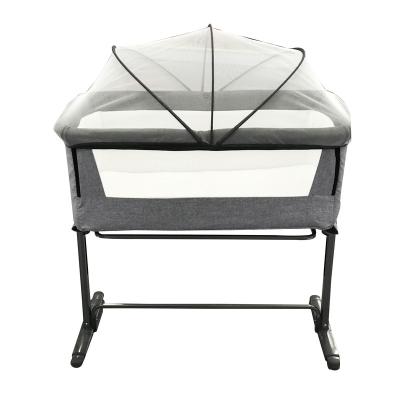 China Bassinet with Co-sleeper BS-02 European Baby Cradle Luxury Small Size Foldable Wholesale Baby Swing Cradle for sale