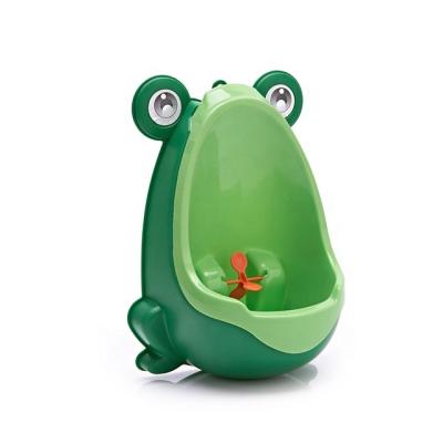 China Baby Bathing Cute Cartoon Frog Baby Potties Children Kids Forming Urinal Plastic Potties For Baby Boy Wall Mounted for sale