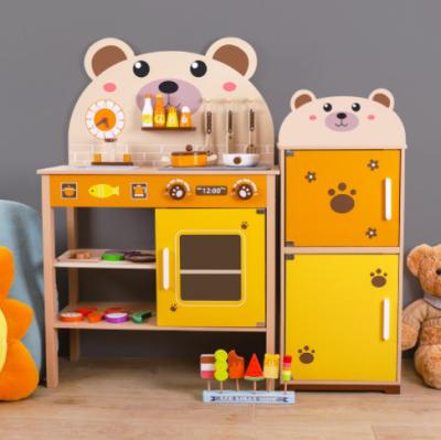 China Simulated Home Wooden Toy Set Stove Children Cooking  High Safety for sale