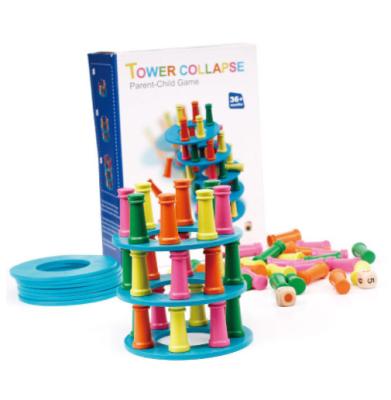 China Pisa Tower Folding High Balance Flying Chess Game Early Education for sale