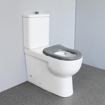 China Double-Flow Handicapped Toilet Standard Two-Piece Rimless Porcelain Watermark Dual-Flow 3L/4.5L Disable Ceramic Toilet for sale