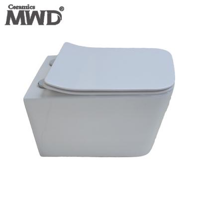 China Double-Flow Rectangle Rimless Toilet Wall Hung Ceramic Toilet Toilet Bathroom M3317 for sale