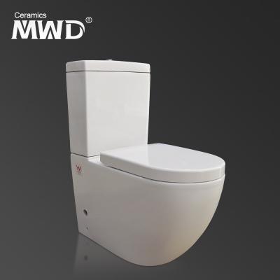 China Double-Flow MWD Toilet German Brands Round White Luxury Universal Toilet Inlet Ceramic Toilet for sale