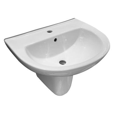 China Modern Pedestal Half Wall Hung Basin Hand Wash Basin C203 for sale